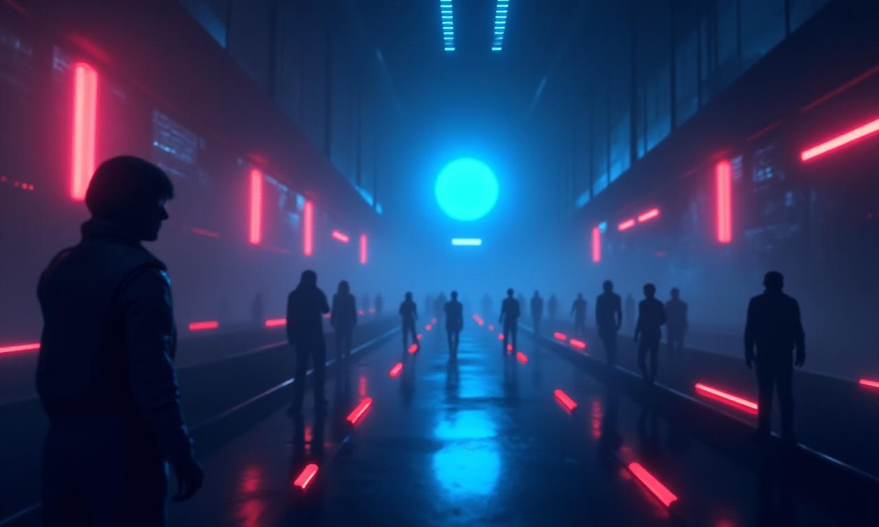 Asobimono Studio hero background featuring futuristic game art